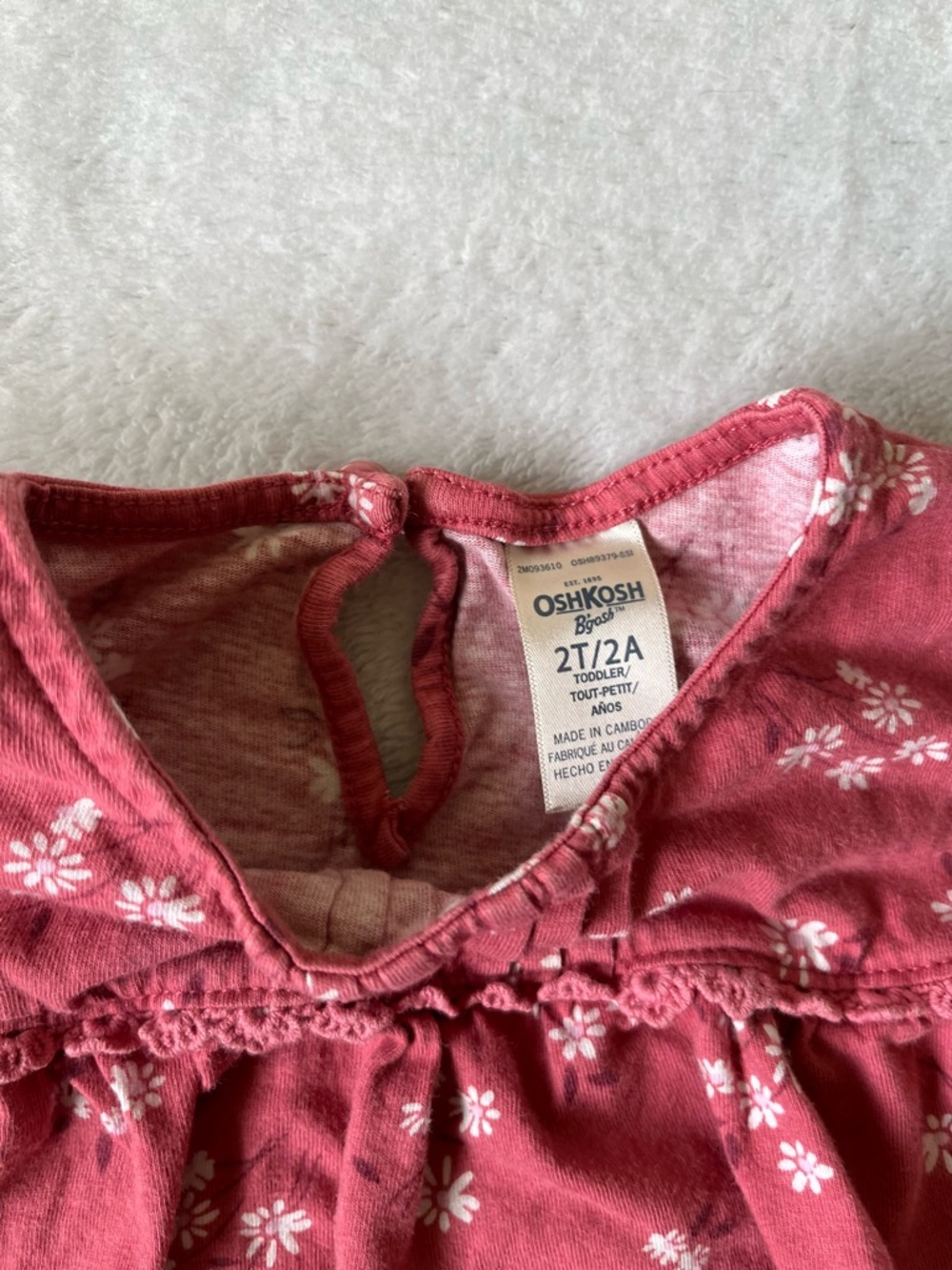 OshKosh B'gosh Rose Pink Floral Toddler Top